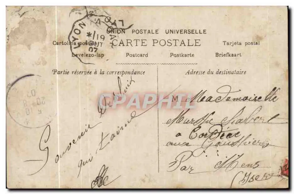 L'Heure du Bonheur — Künstlerverlag Paris — Seriennummer nicht sichtbar - Rückseite