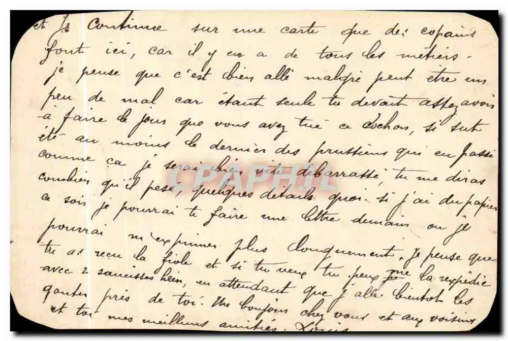Flores de malva — Recuerdo 1914-15-16 — Amistad - Reverso