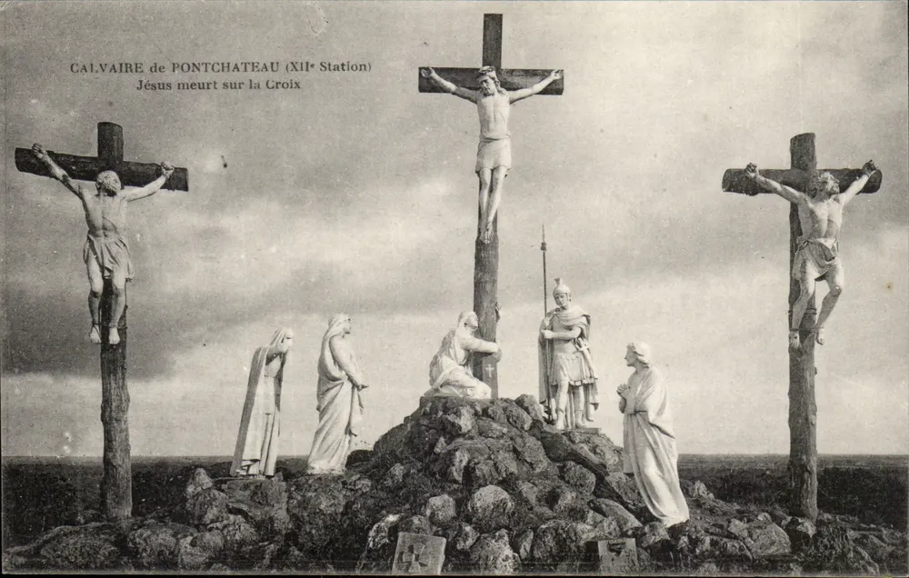 Kreuzweg von Pontchâteau — XII. Station — Jesus stirbt am Kreuz - Vorderseite