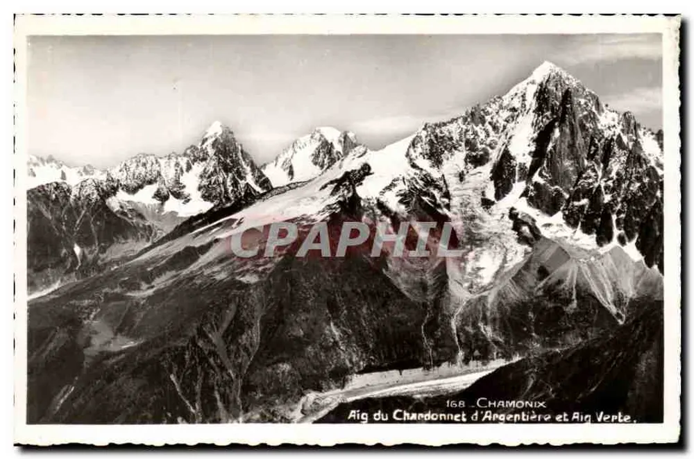 Aig du Chardonnet d'Argentière e Aig Verte — Chamonix — série 168 - Frente