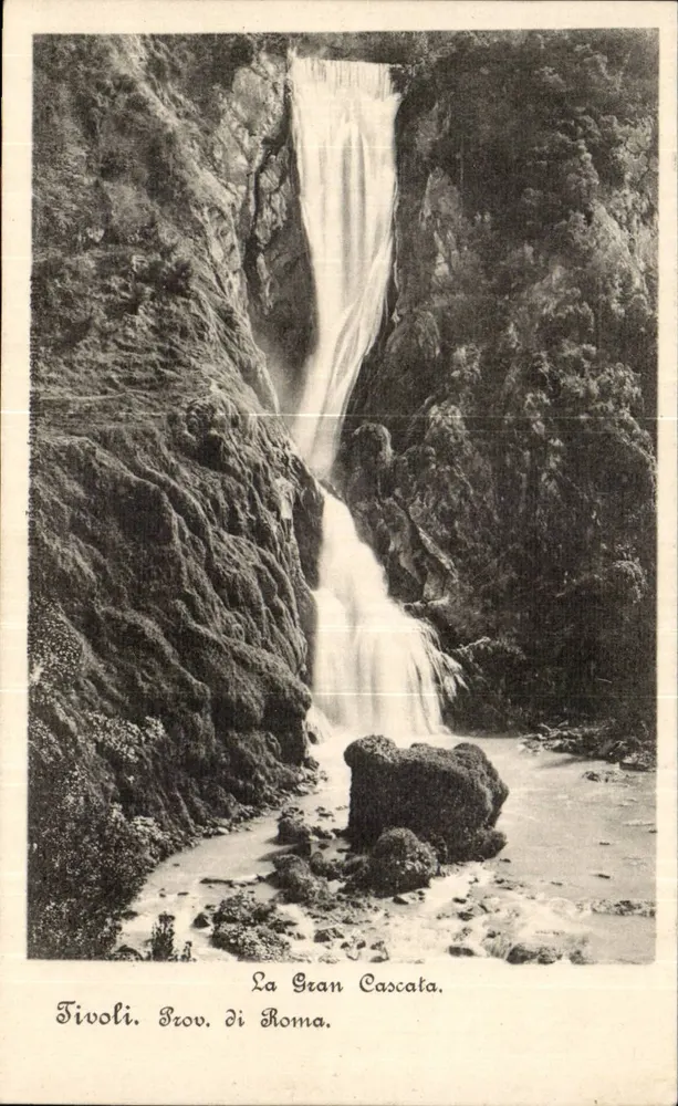 La Gran Cascata — Fivoli, Provinz Rom — Italienische Postkarte - Vorderseite