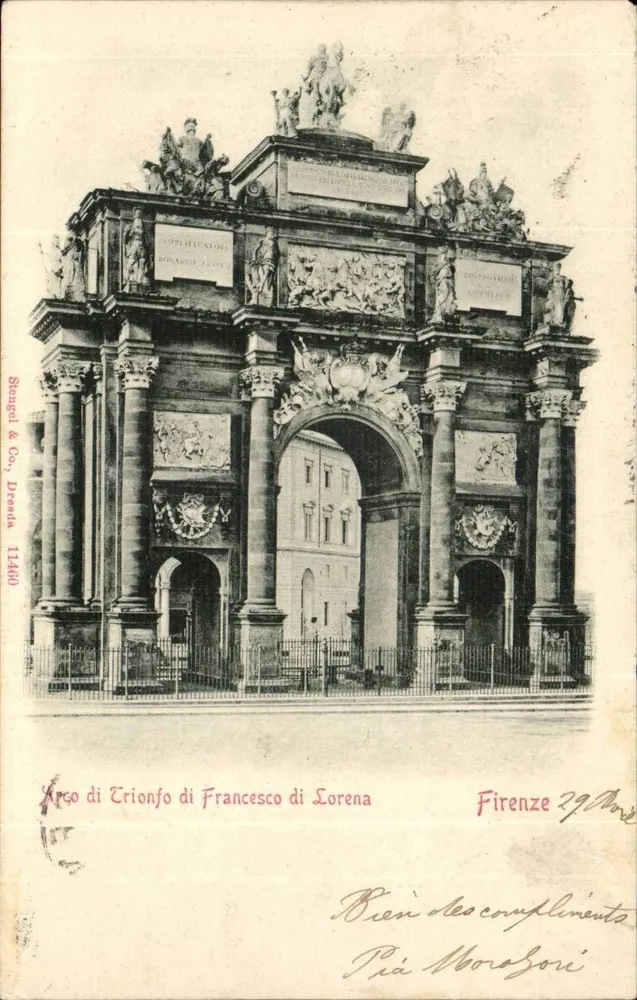 Triumphbogen von Francesco di Lorena — Florenz — Stengel & Co., Dresden 11460 - Vorderseite