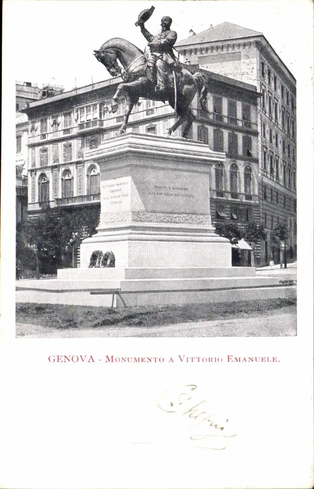 Genova - Denkmal für Vittorio Emanuele — Verlag 'Chapin' n° 2183 - Vorderseite
