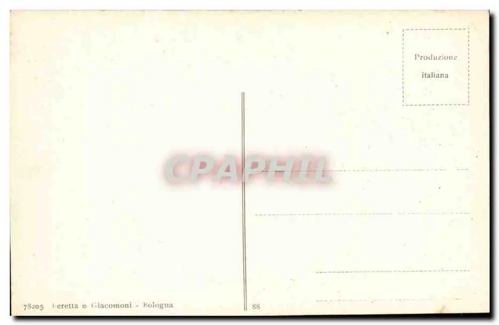 Bologna - Via Indipendenza — Ansicht der Straße mit Straßenbahn und Gebäuden — Verlag I. eretta e Giacomoni, Nr. 78205 - Rückseite