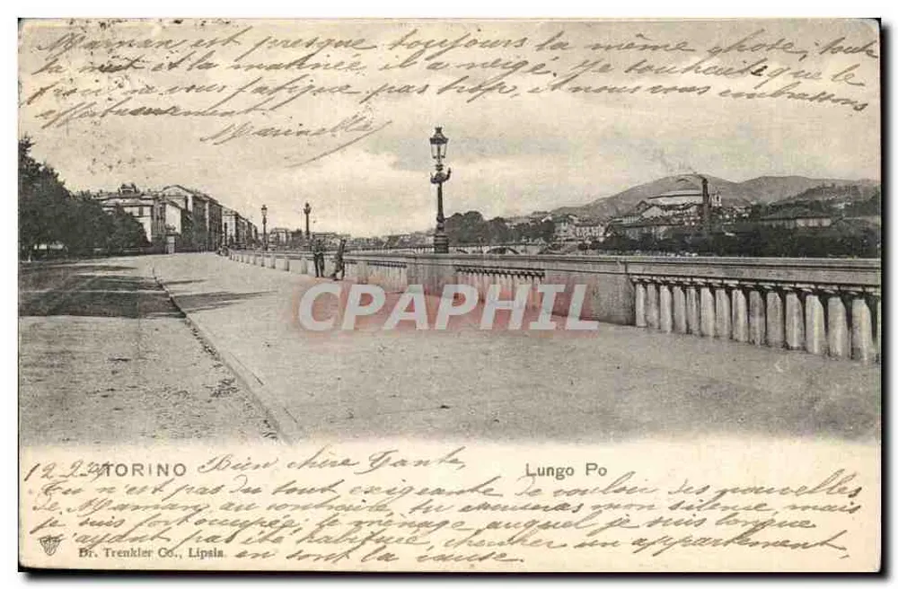 Turin - Along the Po — Br. Trenkler Co., Lipsia - Vorderseite