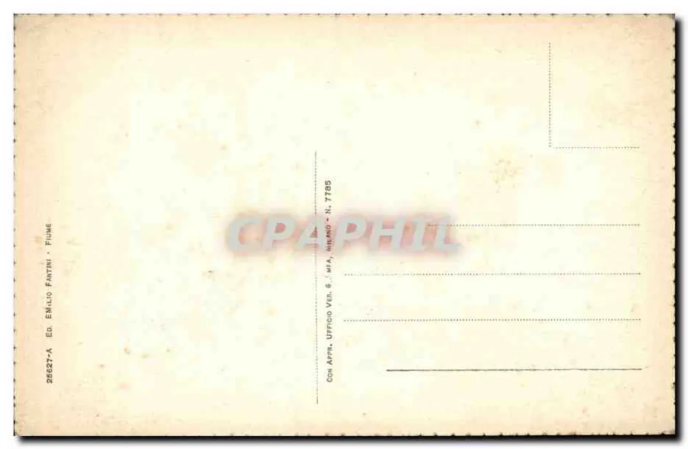 Fiume - Teatro Giuseppe Verdi — Verlag Emilio Partini, n° 7785 - Rückseite