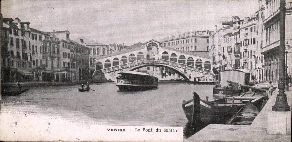 Venedig - Der Rialto-Brücke — Verlag: E. Park, Seriennummer nicht sichtbar - Vorderseite
