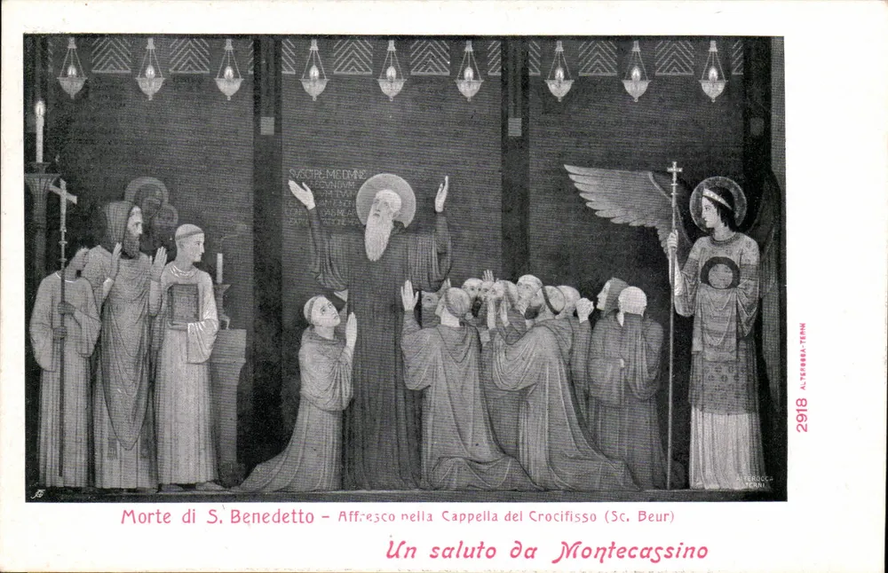 Tod des hl. Benedikt — Fresko in der Kapelle des Kreuzes (Sc. Beur) — Alterserra-Tenni n° 2918 - Vorderseite
