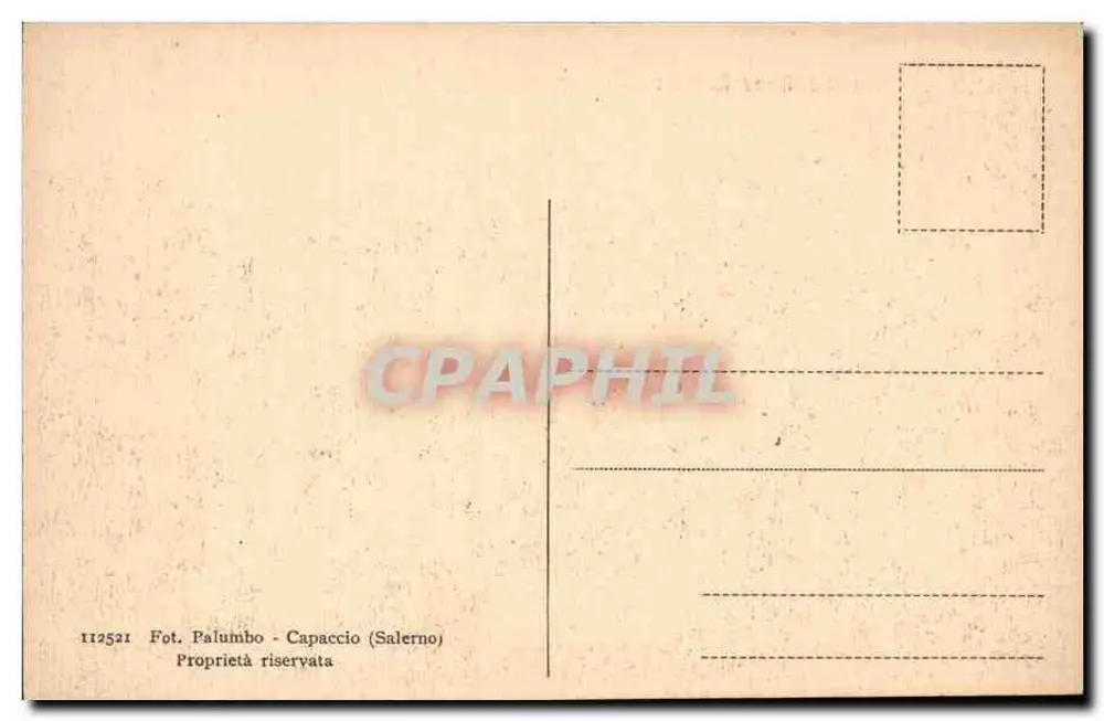 Paestum - Das griechisch-römische Gymnasium — Verlag Fot. Palumbo - Capaccio (Salerno), Nr. 112521 - Rückseite