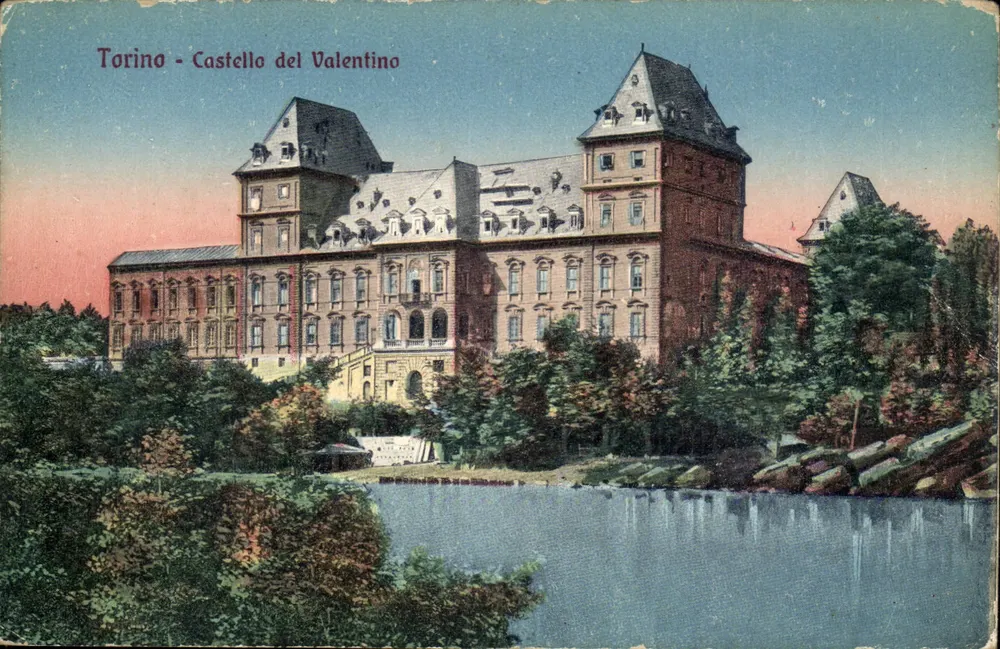 Turin - Schloss Valentino — Panoramablick — Verlag M. G. C. in T. - Vorderseite