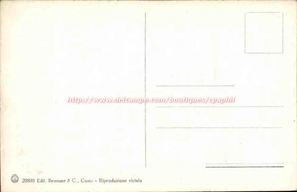 Capri - Hotels — Hotel Pacano — Verlag Brunner & C., Como, n° 20890 - Rückseite