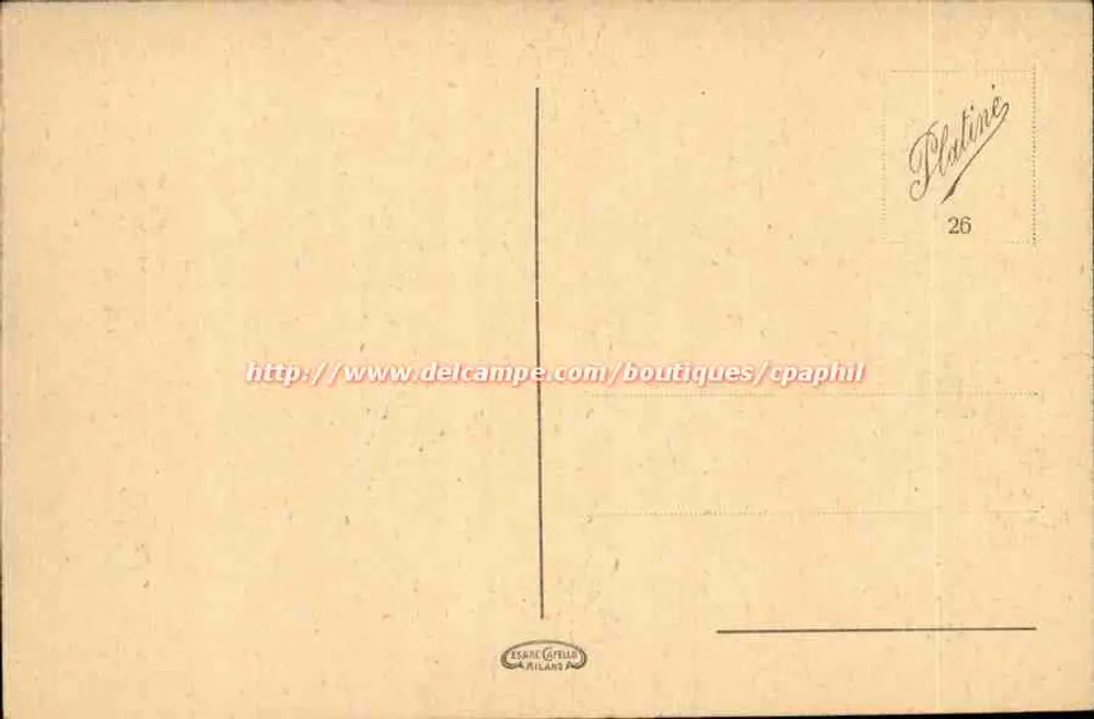 Milano - Piazza Sempione e Arco della Pace — Éditeur Plutine, n°26 - Verso