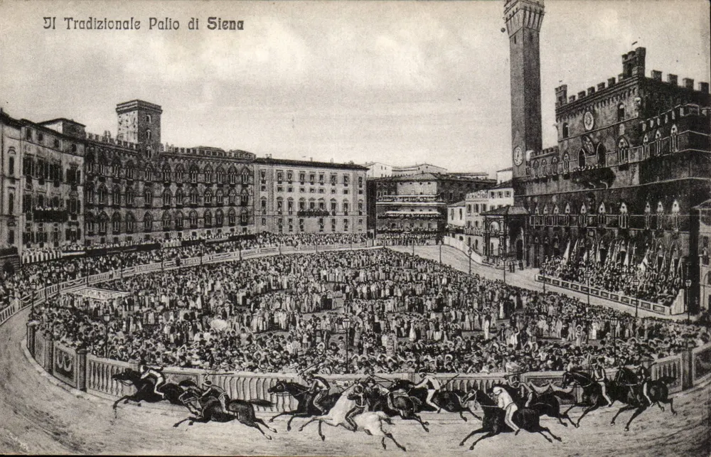 Palio di Siena — Traditionelles Pferderennen — Verlag Delcampe, Nr. 70003 - Vorderseite