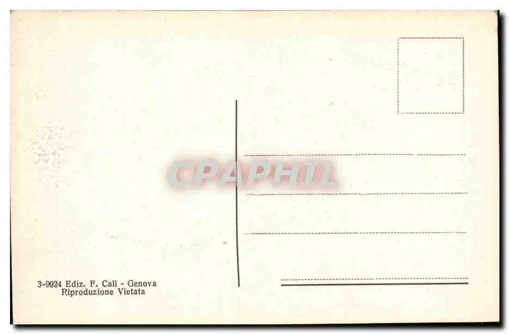 Schloss Raggio in Cornigliano — Genua — Verlag F. Cali, n° 3-9924 - Rückseite