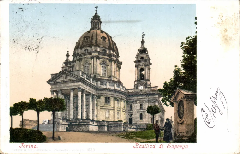 Basilika di Superga — Turin — Purger & Cie. München. Photochromkarte. 1639 - Vorderseite