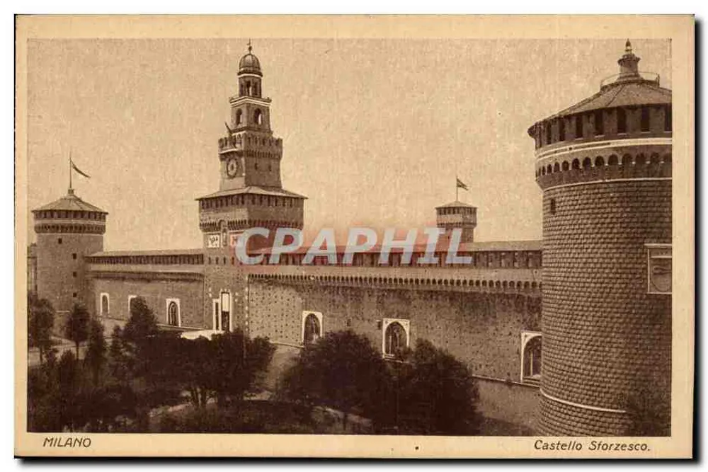 Mailand — Castello Sforzesco — Verlag Esare Cefello, Nr. 32 - Vorderseite