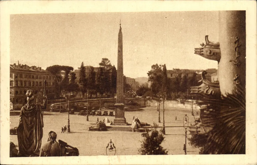 Piazza del Popolo — Obélisque de Flaminin — Édition Gli Mauro, Roma - Recto