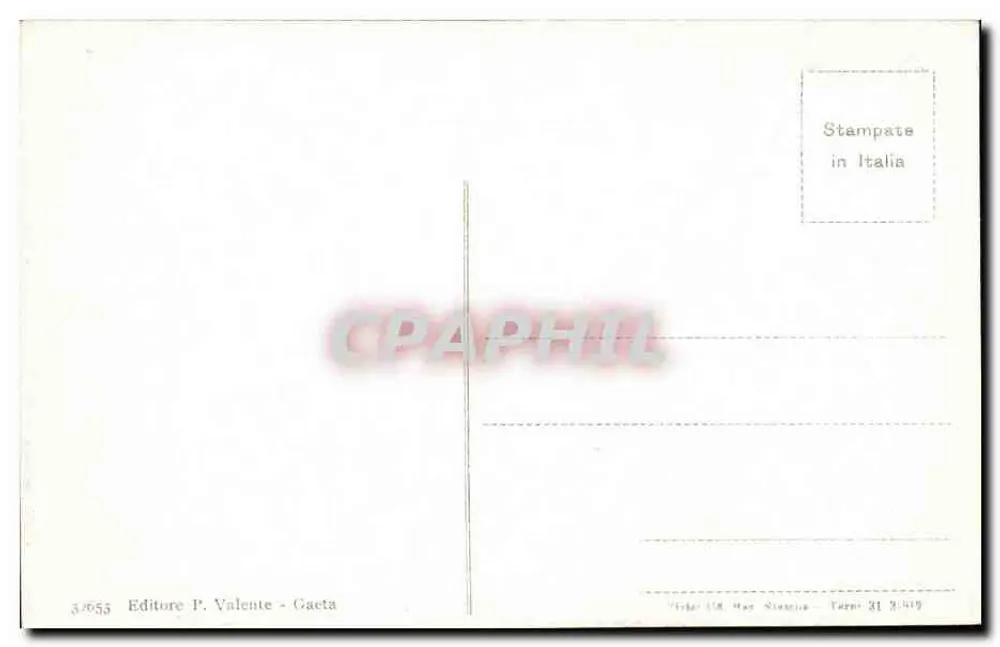 Gaeta - Monte Orlando und Panorama — Verleger P. Valente, Nr. 3.655 - Rückseite