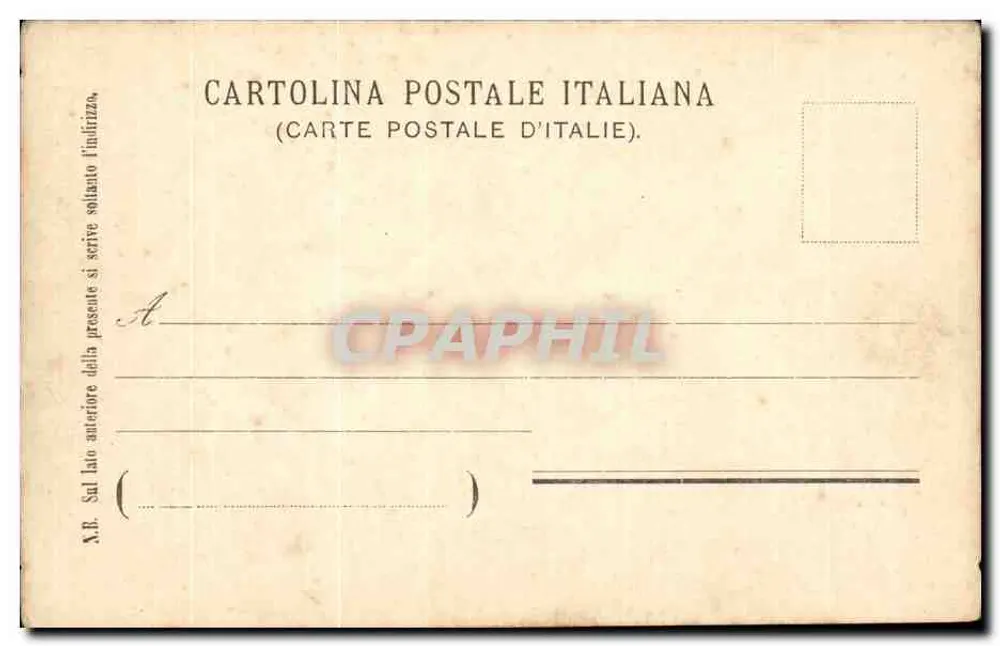 Catania — Piazza del Duomo — Antike Ansichtskarte - Rückseite