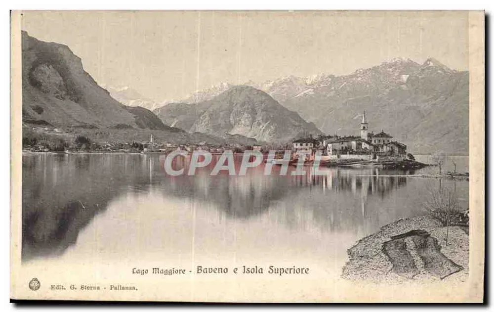 Lago Maggiore - Baveno und Isola Superiore — Verleger G. Sternà, Pallanza - Vorderseite