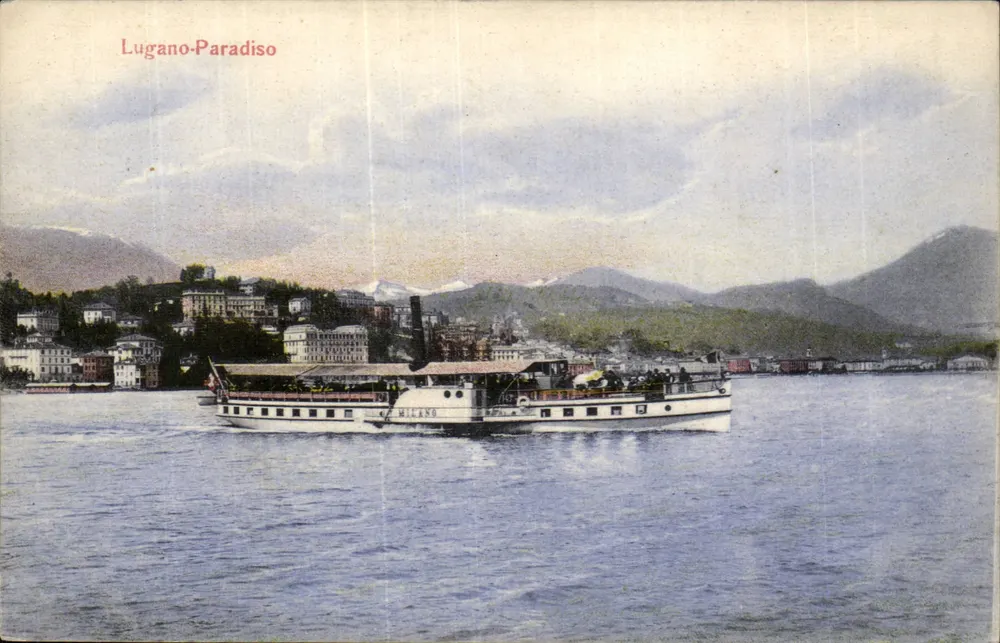 Lugano-Paradiso — Das Boot Le Milano — Atelier H. Gubbenheim & Co., Zürich, n° 2474a - Vorderseite