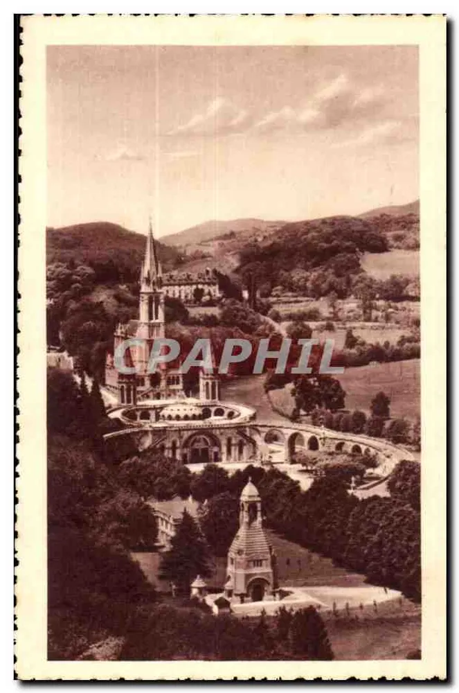 Lourdes — A Basílica e o Monumento Interallié P. D. — Edição P. Doucet - Frente