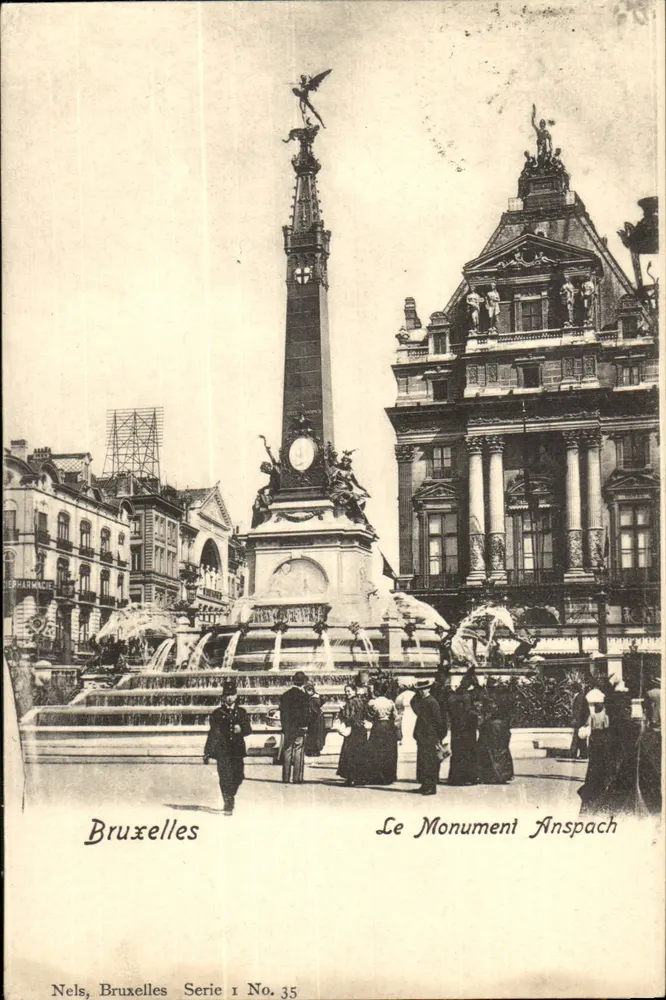 Brüssel — Das Anspach-Denkmal — Nels, Brüssel, Serie I, Nr. 35 - Vorderseite