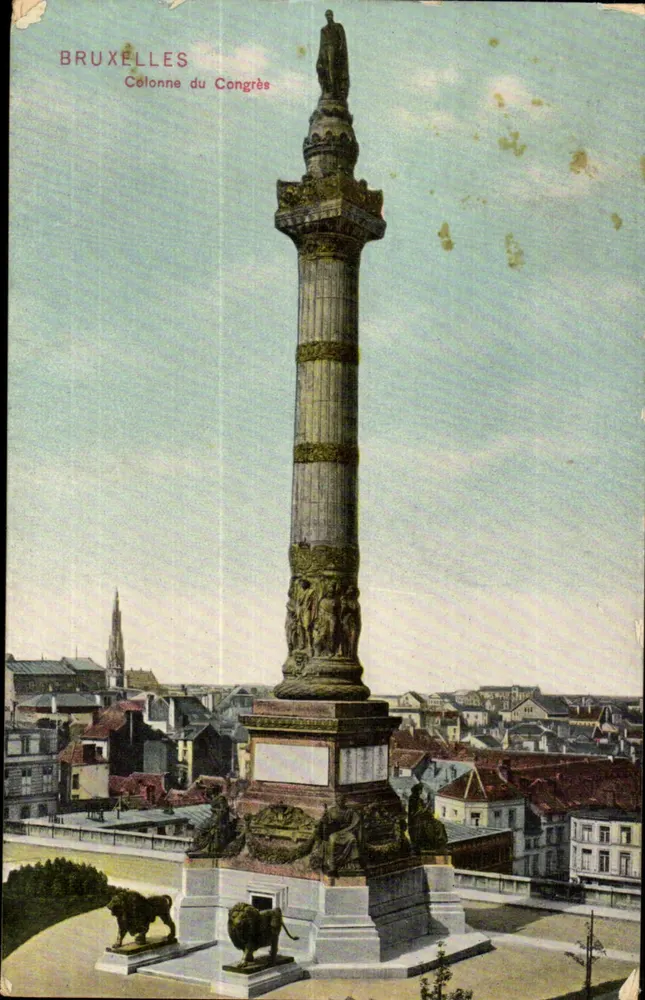 Brüssel — Säule des Kongresses — Edit. Van Bruzel, 36 Grand Place - Vorderseite