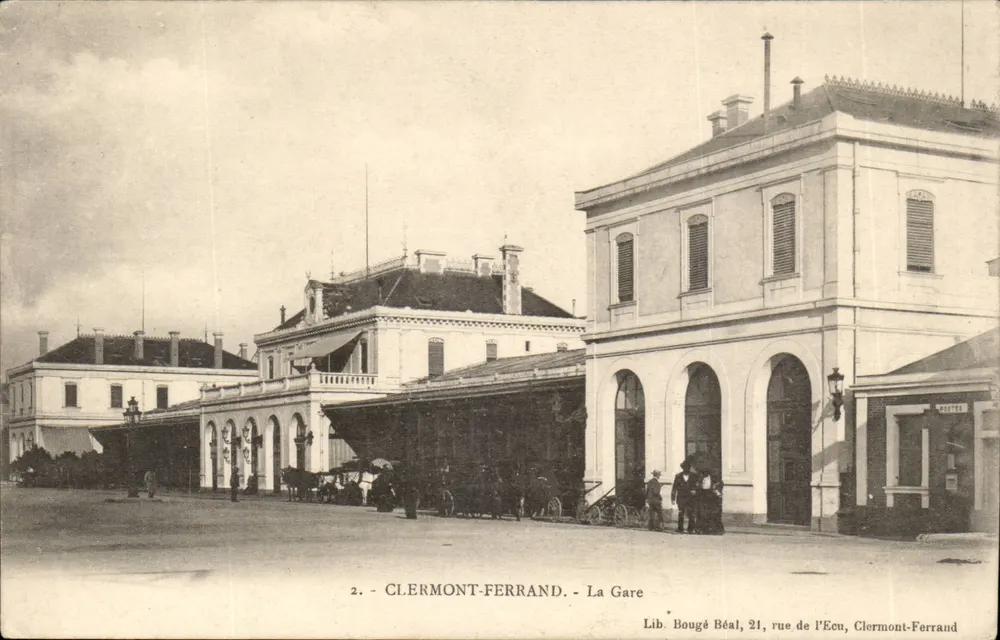 Clermont-Ferrand - A Estação — Lib. Bougé Béal, 21 rue de l'Écu, Clermont-Ferrand - Frente