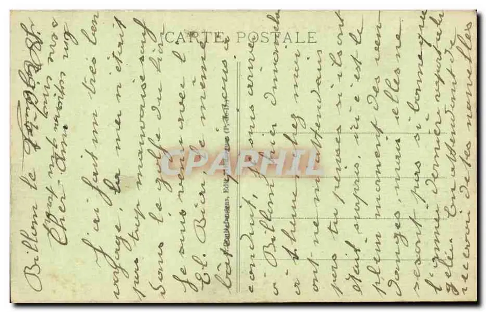 Billois. Avenue de la Gare — Ansicht der Straße mit Gebäuden und Handel — Verlag G. D'O. n° 653 - Rückseite