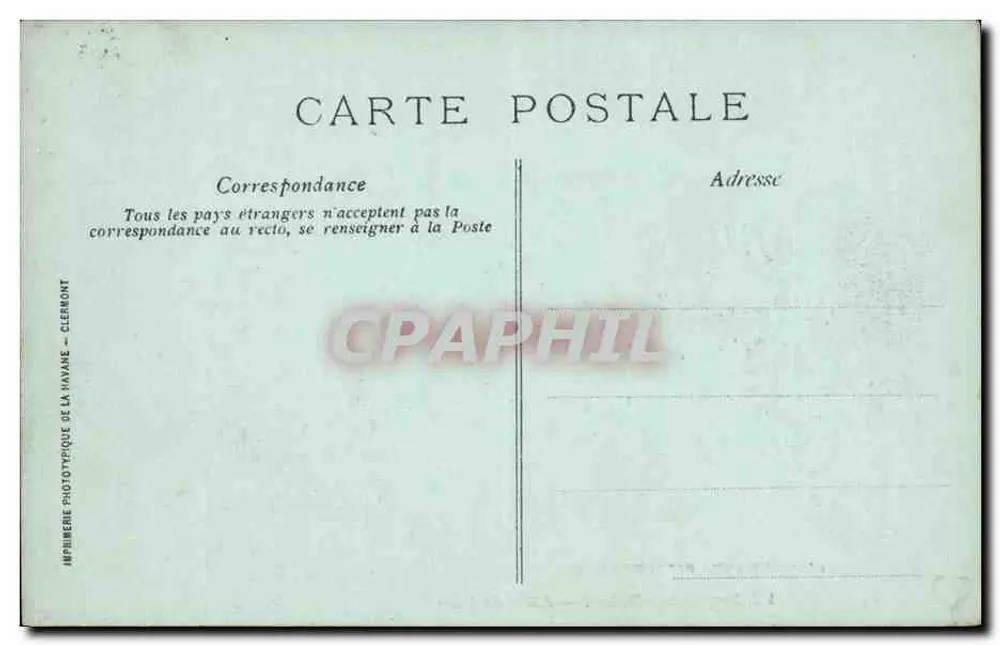 Royat-les-Bains — Allée du Parc — L'Auvergne Pittoresque, n°187 - Rückseite