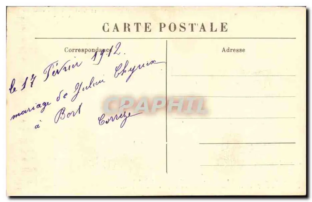 La Bourrée - Nationale Tanzvorstellung in Bort — M. B. La Puy - Rückseite