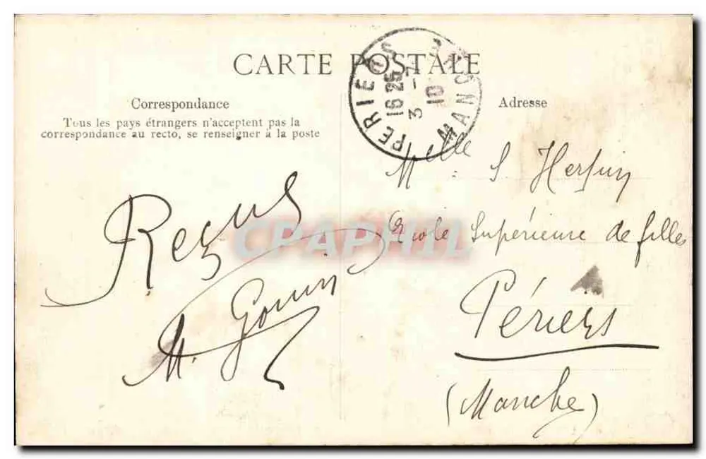 Die Dore und die Brücke — Courpière — 3550 - Rückseite