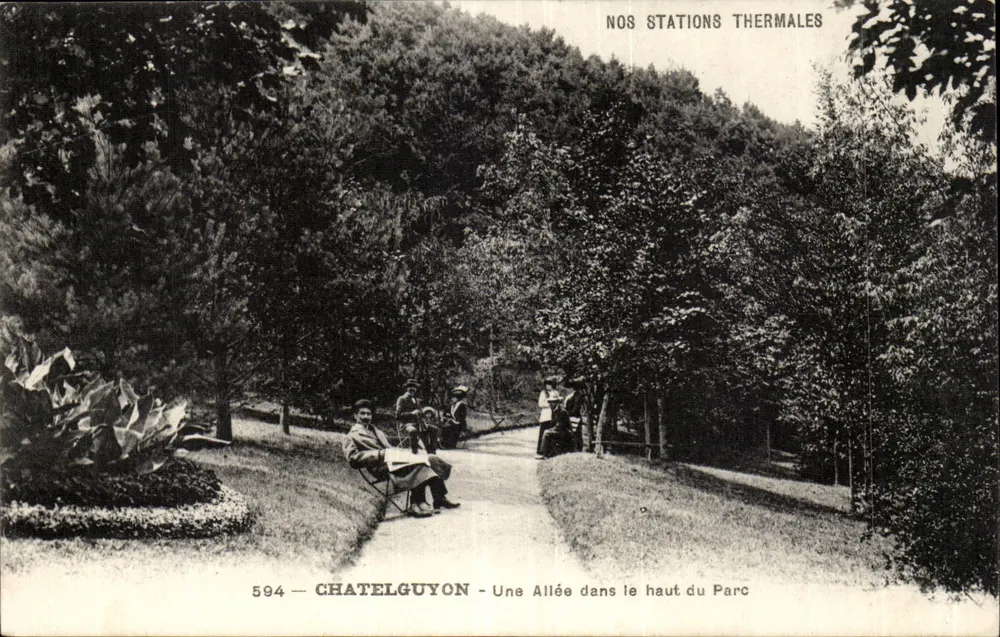 Châtelguyon — Aleja w górnym części Parku — Nasze Stacje Termalne, nr 594 - Awers