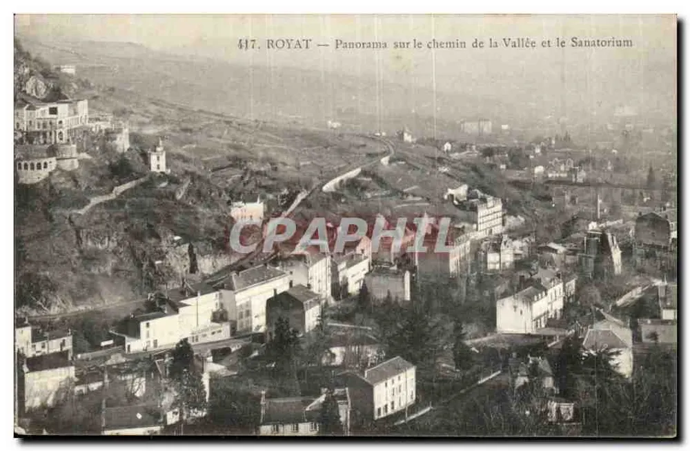 ROYAT — Panorama des Talwegs und des Sanatoriums — C.P.A.P.H.I.L. n°417 - Vorderseite