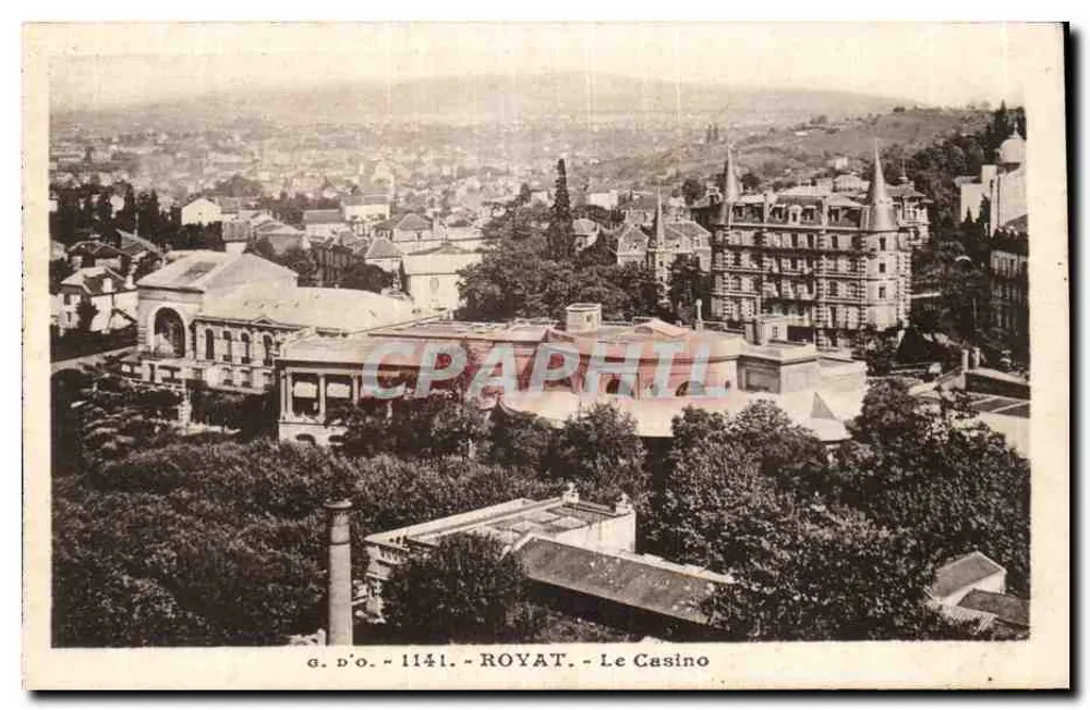 ROYAT - O Casino — vista aérea — g.d'o. - 1141 - Frente