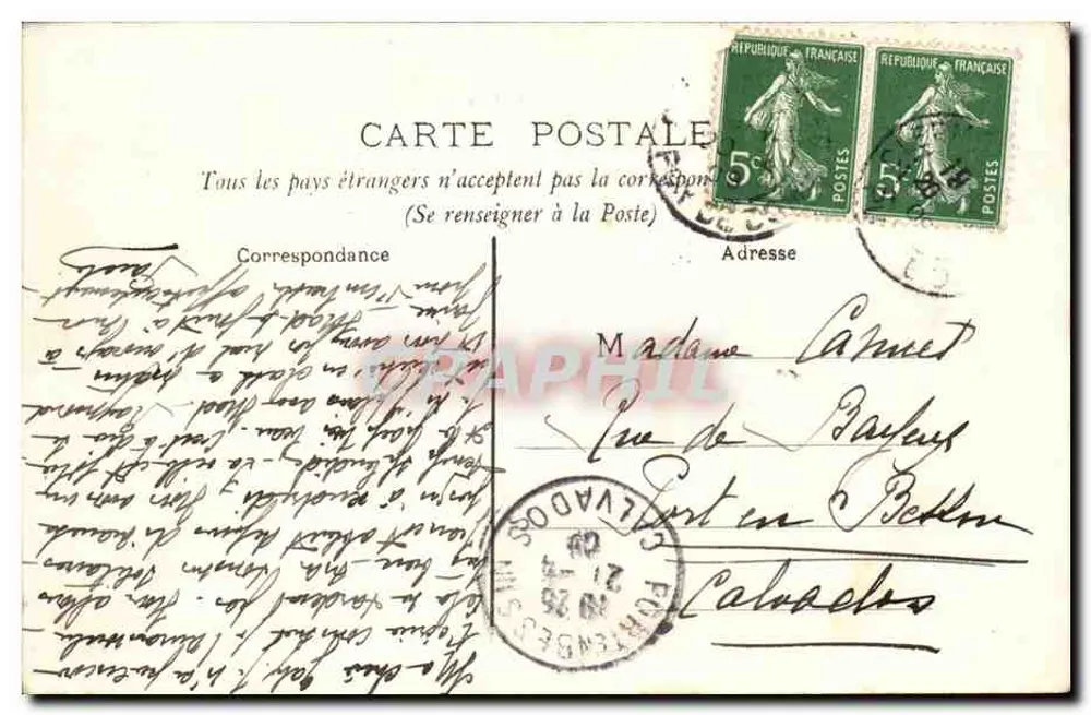 Panorama von CLERMONT-FERRAND (P.-de-D.) und die Kirche Saint-Alyre — Verlag L'Horondelle, Paris, Nr. 447 - Rückseite