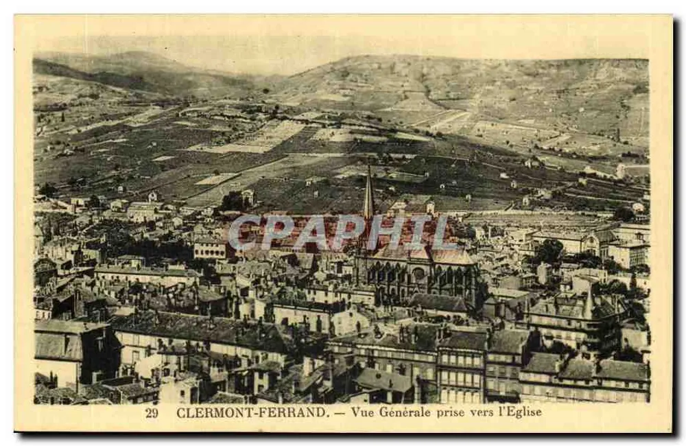 Clermont-Ferrand — Allgemeiner Blick in Richtung Kirche — Nr. 29 - Vorderseite