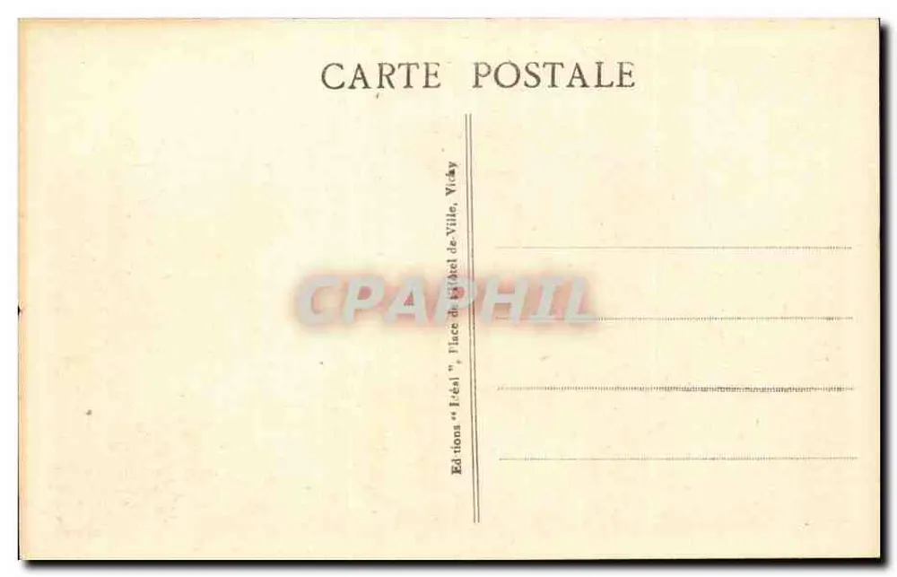 Pontgibaud - Castelo do Pináculo — A Auvergne pitoresca — Edições 'Idéal' Vichy - Verso