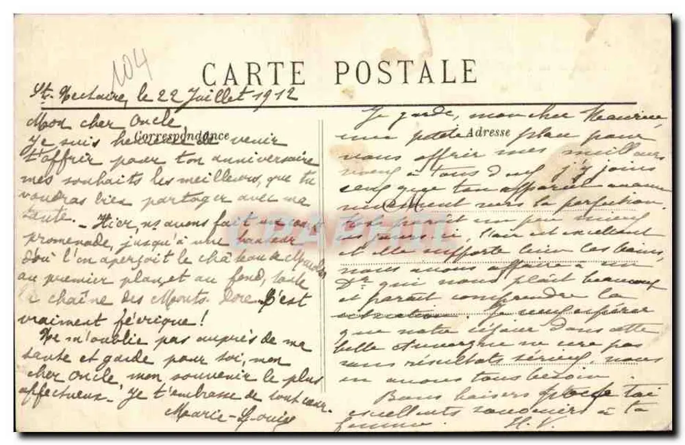 Schloss Murols — pittoreske Auvergne — Serie 4784 - Rückseite