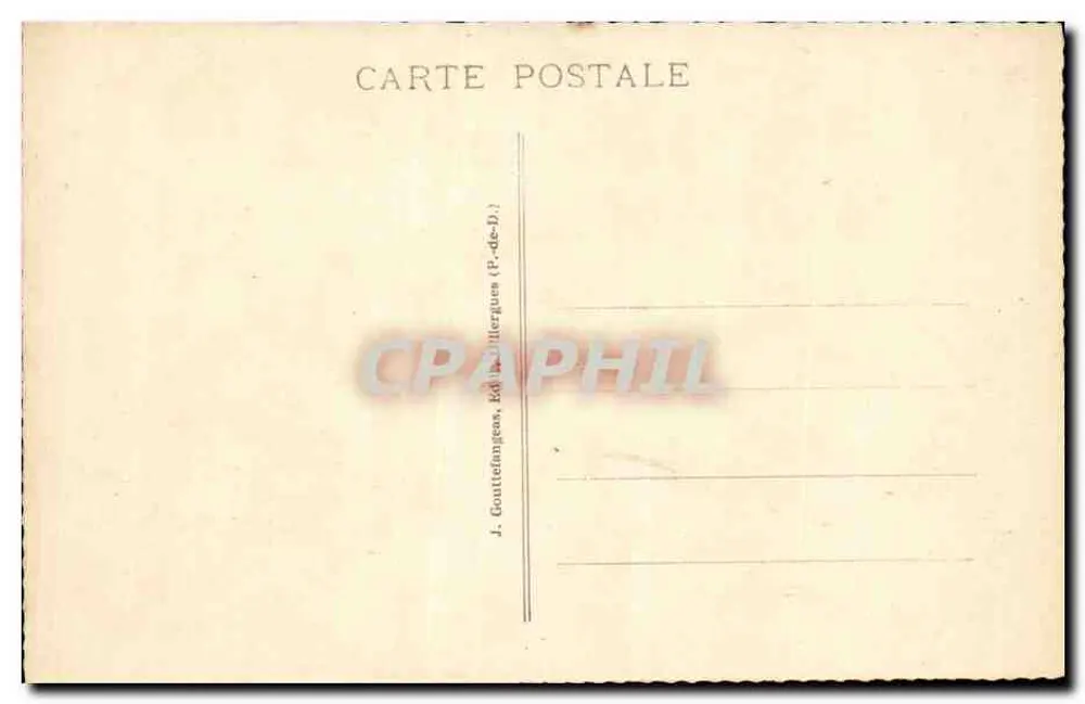 Le Mont-Dore - Pic du Capucin (Höhe 1473m) — Verlag J. Gouttefanges (P.-de-D.) - Rückseite