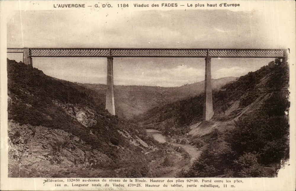 Viaduc des Fades — Der höchste in Europa — G.D'O. 1184 - Vorderseite