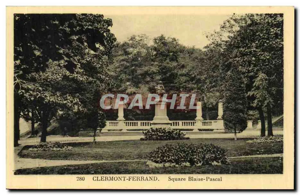 Clermont-Ferrand — Square Blaise-Pascal — n° 280 - Frente