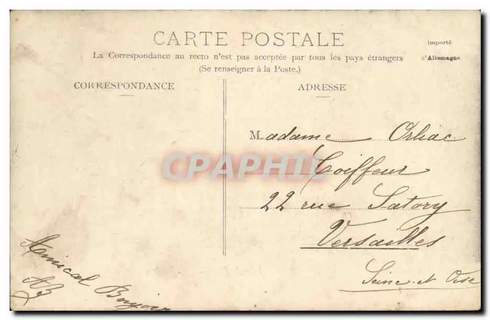 La Puy de Sancy — Mont Dore-les-Bains — Roux, Postamtsempfänger in Mont Dore - Rückseite