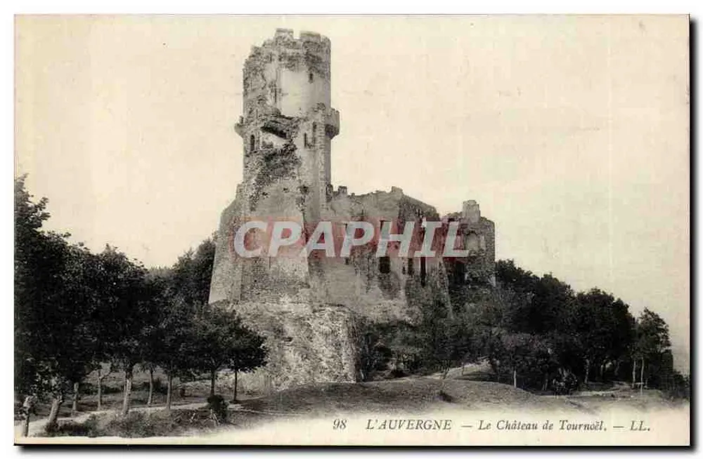 L'Auvergne — O Castelo de Tournœl — LL. n°98 - Frente