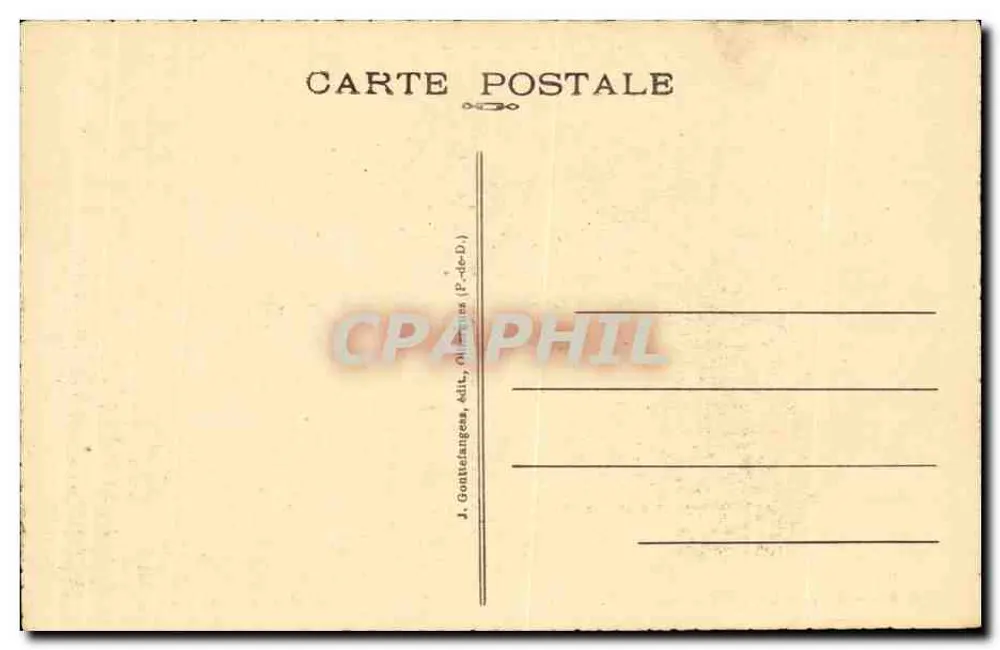 Le Puy-de-Dôme — Der Col de Ceyssat in seinem Nest aus Grün — J. Gottetangea, Verlag Ollanges (P.-de-D.) - Rückseite