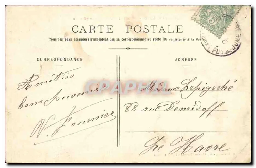 Auvergne - O Mont-Dore - Vista geral — editor Delamare & Cie, n° 100 - Verso