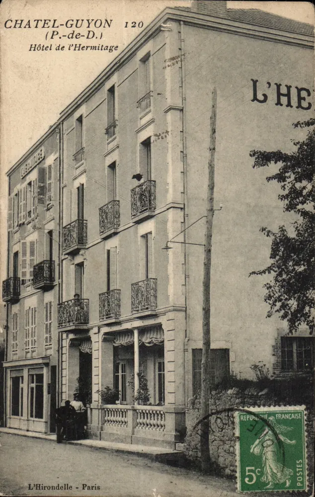 Châtel-Guyon (P.-de-D.) — Hotel Hermitage — L'Hironnelle - Paryż - Awers