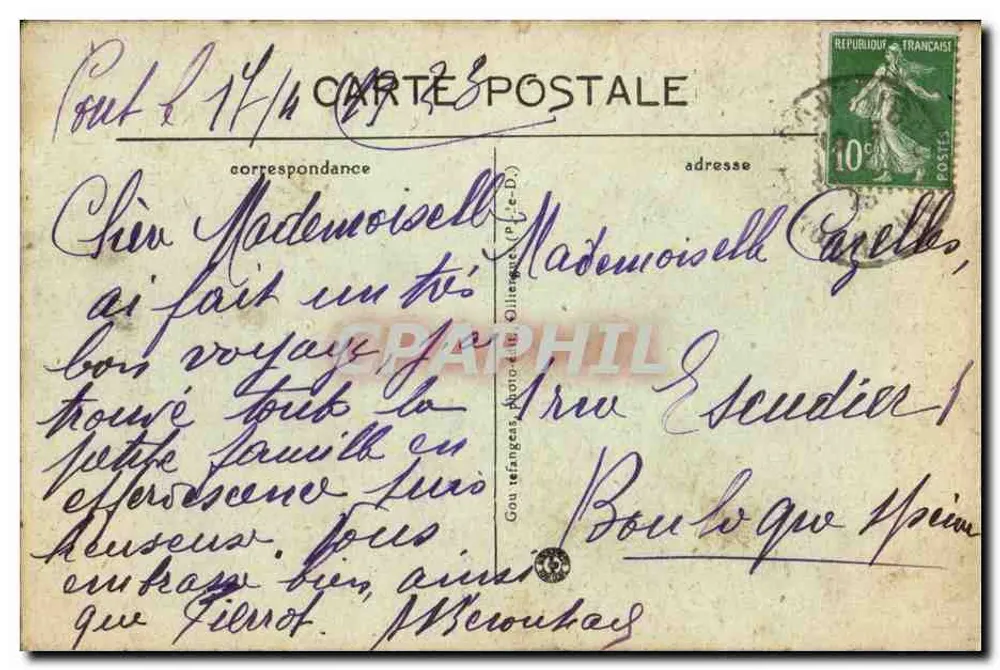 Pontgibaud — Stadttor — G. d'O. - Rückseite