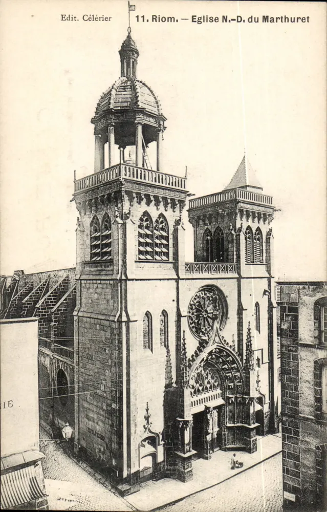 Riom — Kirche Notre-Dame du Marthuret — Edit. Célérier, n°11 - Vorderseite